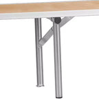 Alzata per piano bar in legno di betulla con gambe color argento Emma and Oliver 72 x 12 x 12