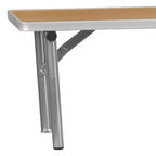 Alzata per piano bar in legno di betulla con gambe color argento Emma and Oliver 72 x 12 x 12