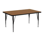 Tavolo per attività regolabile in laminato rettangolare 24x48 per scuola materna Emma and Oliver