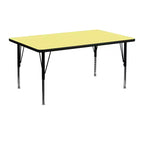 Tavolo per attività regolabile in laminato rettangolare 24x48 per scuola materna Emma and Oliver
