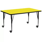 Tavolo attività scuola materna rettangolare in laminato HP 30x72 Emma e Oliver Mobile
