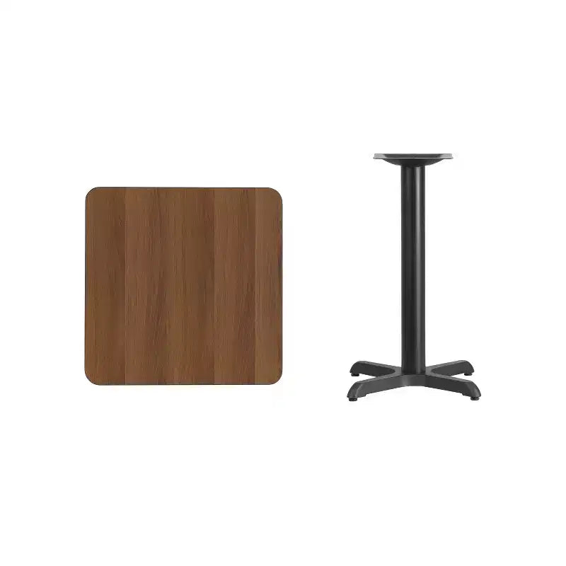 Tavolo Emma e Oliver con piano laminato quadrato da 24 pollici e base ad altezza tavolo da 22x22 pollici