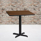 Tavolo Emma e Oliver con piano laminato quadrato da 24 pollici e base ad altezza tavolo da 22x22 pollici