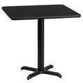 Tavolo Emma e Oliver con piano laminato quadrato da 24 pollici e base ad altezza tavolo da 22x22 pollici