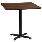 Tavolo Emma e Oliver con piano laminato quadrato da 24 pollici e base ad altezza tavolo da 22x22 pollici