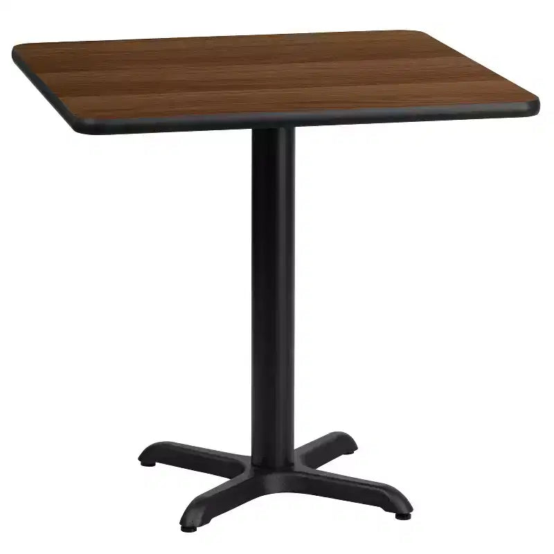 Tavolo Emma e Oliver con piano laminato quadrato da 24 pollici e base ad altezza tavolo da 22x22 pollici