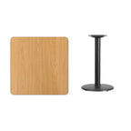 Emma e Oliver Piano per Tavolo Quadrato Laminato da 30 con Base Rotonda da 18 per Tavolo Altezza Standard