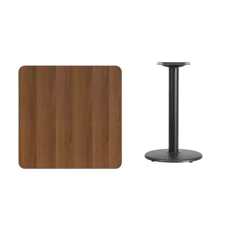 Emma e Oliver Piano per Tavolo Quadrato Laminato da 30 con Base Rotonda da 18 per Tavolo Altezza Standard
