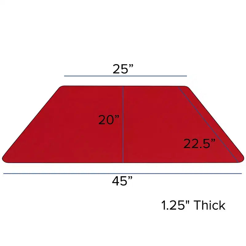 Tavolo attività regolabile laminato HP trapezoidale grigio 22.5x45 Emma e Oliver Mobile