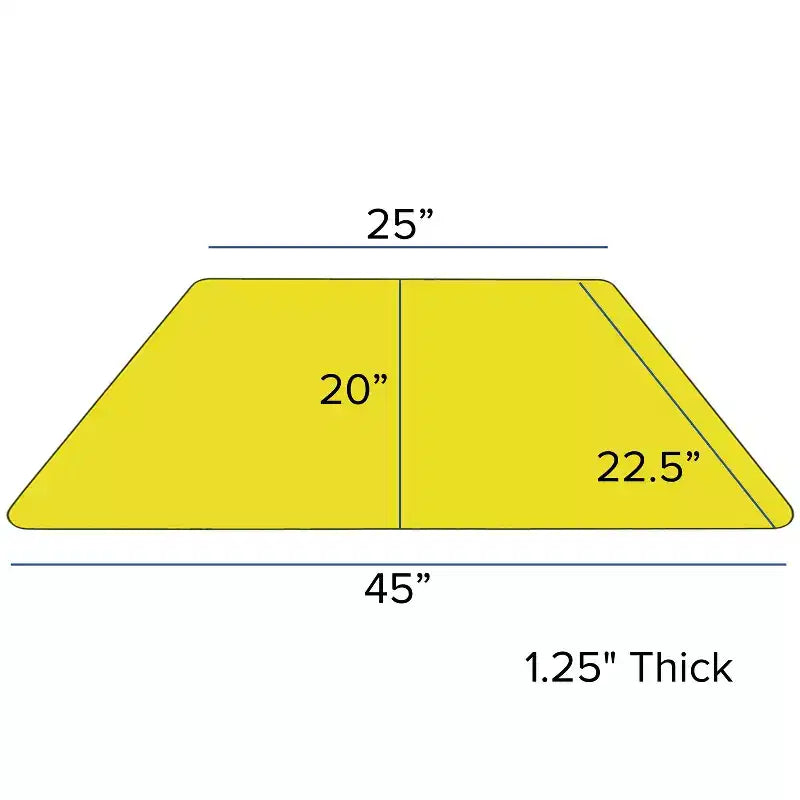 Tavolo attività regolabile laminato HP trapezoidale grigio 22.5x45 Emma e Oliver Mobile