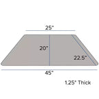 Tavolo attività regolabile laminato HP trapezoidale grigio 22.5x45 Emma e Oliver Mobile