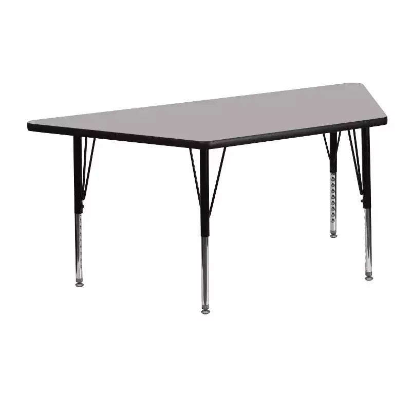 Tavolo attività regolabile laminato HP trapezoidale grigio 22.5x45 Emma e Oliver Mobile