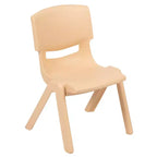 Set tavolo attività in plastica semicircolare regolabile in altezza 35W x 65L Emma e Oliver con 4 sedie