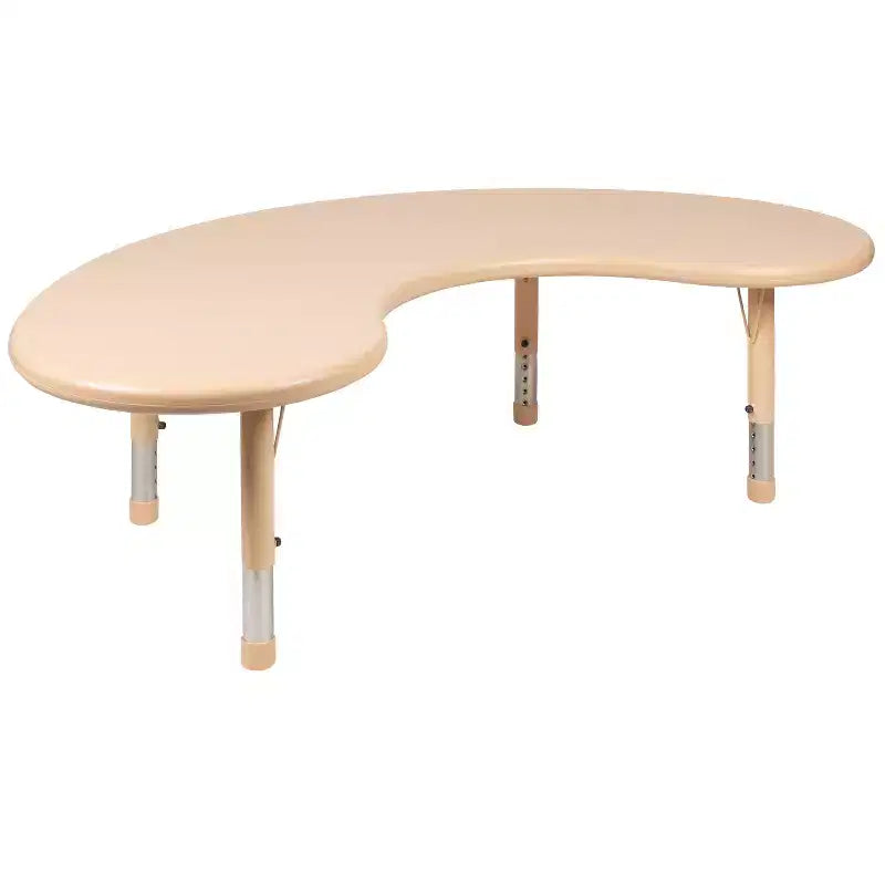 Set tavolo attività in plastica semicircolare regolabile in altezza 35W x 65L Emma e Oliver con 4 sedie
