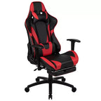 Set Scrivania da Gaming Flash Furniture e Sedia da Gaming Reclinabile con Poggiapiedi, Portabicchieri, Gancio per Cuffie e 2 Fori per la Gestione dei Cavi