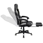 Scrivania da gaming Flash Furniture con portabicchieri/gancio per cuffie/tappetino per mouse rimovibile e sedia da gaming reclinabile con schienale/braccioli e poggiapiedi