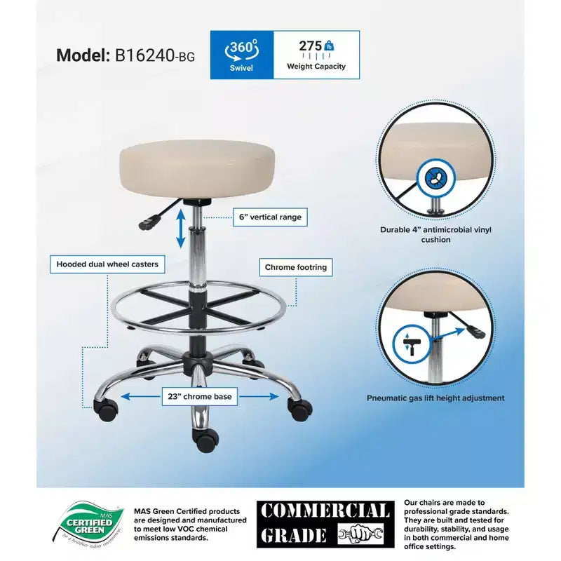 Sgabello da medico/disegno - Boss Office Products