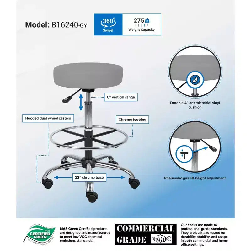 Sgabello da medico/disegno - Boss Office Products