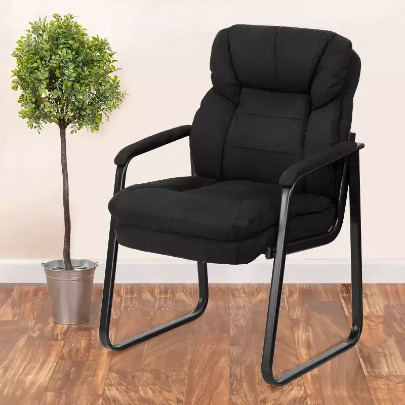Sedia da ricevimento direzionale Emma and Oliver con supporto lombare e base a slitta