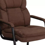 Sedia da ricevimento direzionale Emma and Oliver con supporto lombare e base a slitta