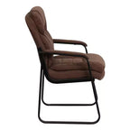 Sedia da ricevimento direzionale Emma and Oliver con supporto lombare e base a slitta