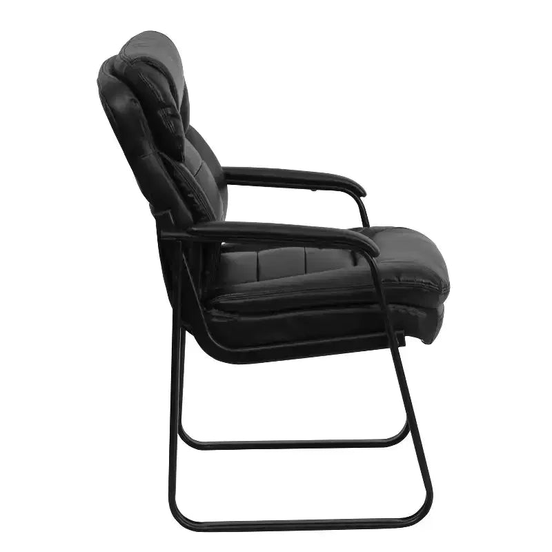 Sedia da ricevimento direzionale Emma and Oliver con supporto lombare e base a slitta