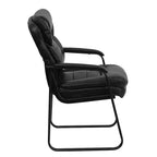 Sedia da ricevimento direzionale Emma and Oliver con supporto lombare e base a slitta