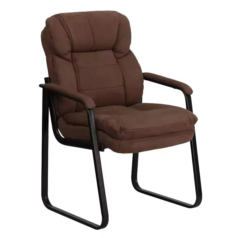 Sedia da ricevimento direzionale Emma and Oliver con supporto lombare e base a slitta