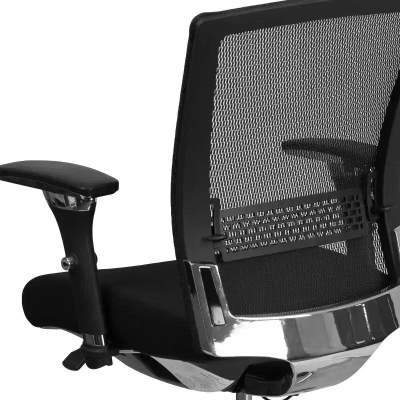 Sedia da ufficio ergonomica Emma e Oliver 24/7 con meccanismo di scorrimento sedile e supporto lombare regolabile, portata 136 kg
