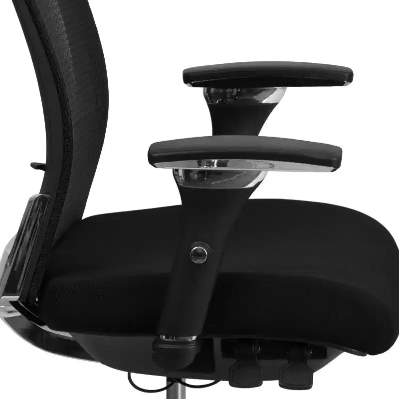 Sedia da ufficio ergonomica Emma e Oliver 24/7 con meccanismo di scorrimento sedile e supporto lombare regolabile, portata 136 kg