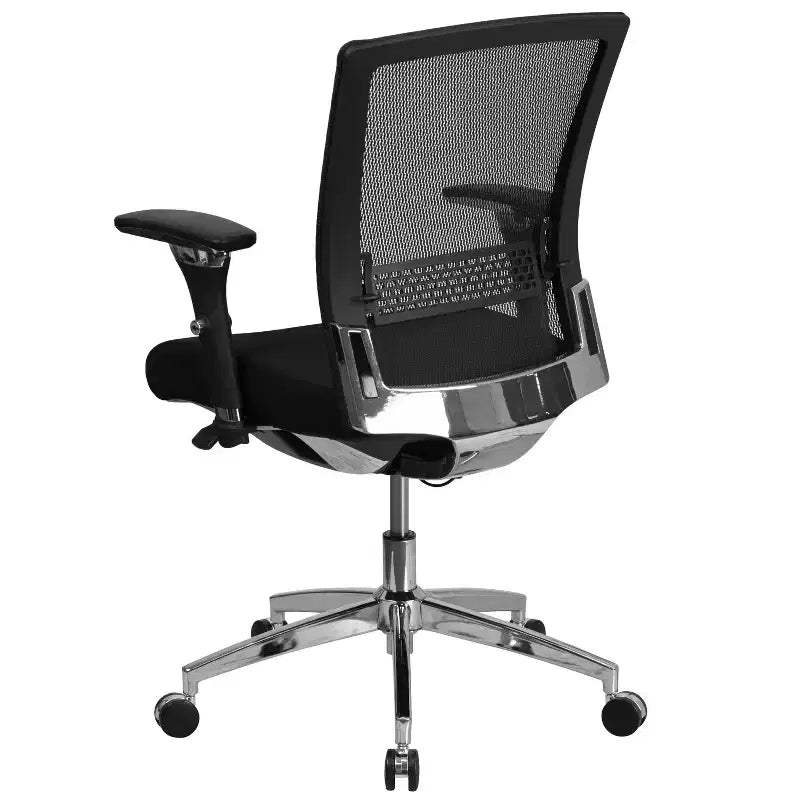 Sedia da ufficio ergonomica Emma e Oliver 24/7 con meccanismo di scorrimento sedile e supporto lombare regolabile, portata 136 kg