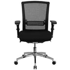 Sedia da ufficio ergonomica Emma e Oliver 24/7 con meccanismo di scorrimento sedile e supporto lombare regolabile, portata 136 kg