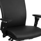 Sedia da ufficio ergonomica Emma e Oliver 24/7 con meccanismo di scorrimento sedile e supporto lombare regolabile, portata 136 kg