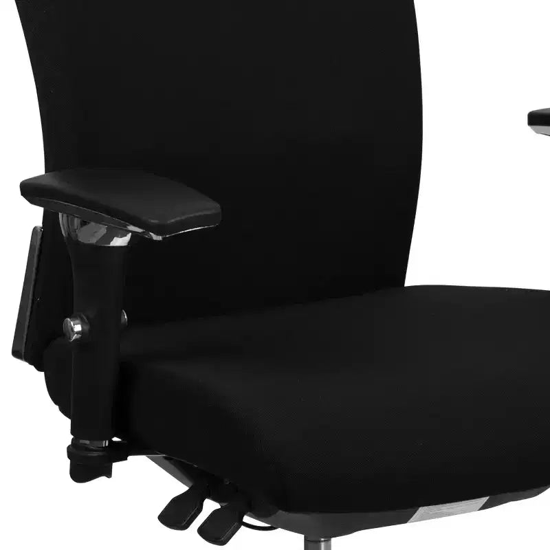 Sedia da ufficio ergonomica Emma e Oliver 24/7 con meccanismo di scorrimento sedile e supporto lombare regolabile, portata 136 kg