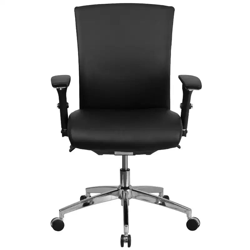 Sedia da ufficio ergonomica Emma e Oliver 24/7 con meccanismo di scorrimento sedile e supporto lombare regolabile, portata 136 kg