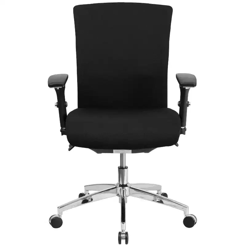 Sedia da ufficio ergonomica Emma e Oliver 24/7 con meccanismo di scorrimento sedile e supporto lombare regolabile, portata 136 kg