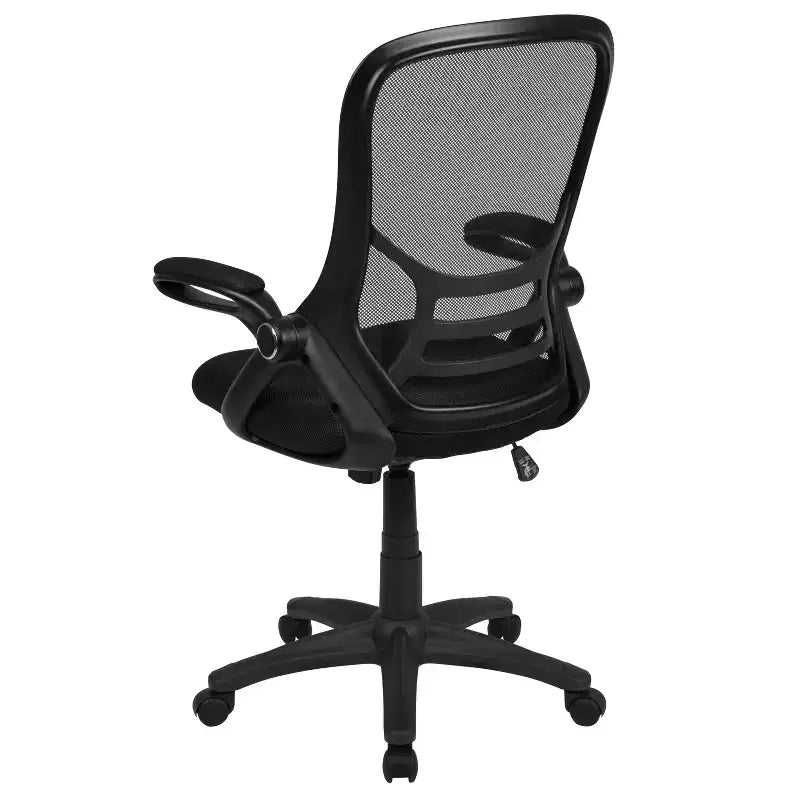 Sedia da ufficio ergonomica Emma and Oliver High Back Mesh con braccioli pieghevoli