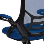 Sedia da ufficio ergonomica Emma and Oliver High Back Mesh con braccioli pieghevoli