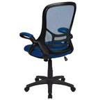 Sedia da ufficio ergonomica Emma and Oliver High Back Mesh con braccioli pieghevoli