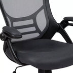 Sedia da ufficio ergonomica Emma and Oliver High Back Mesh con braccioli pieghevoli