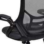 Sedia da ufficio ergonomica Emma and Oliver High Back Mesh con braccioli pieghevoli