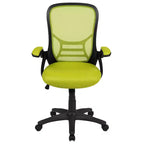 Sedia da ufficio ergonomica Emma and Oliver High Back Mesh con braccioli pieghevoli
