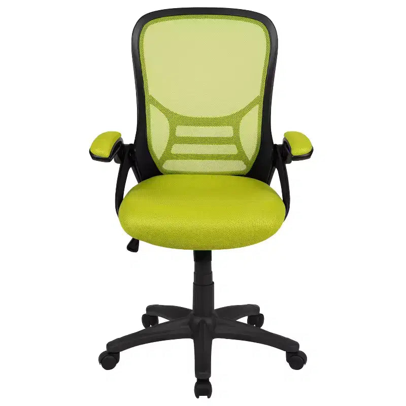 Sedia da ufficio ergonomica Emma and Oliver High Back Mesh con braccioli pieghevoli