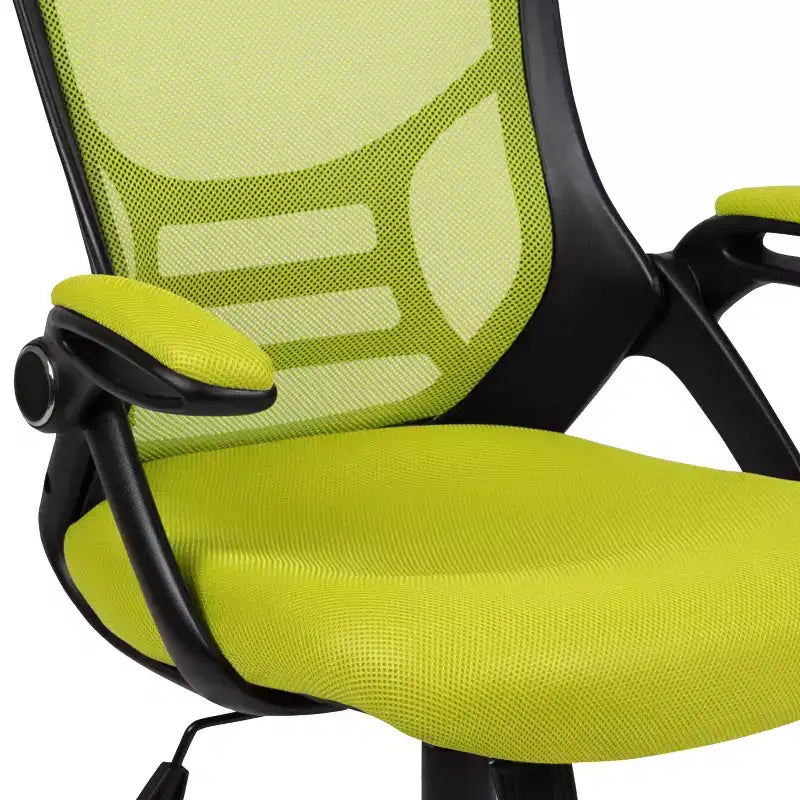 Sedia da ufficio ergonomica Emma and Oliver High Back Mesh con braccioli pieghevoli