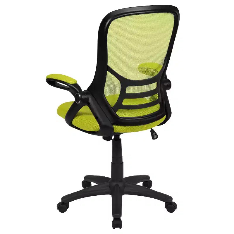 Sedia da ufficio ergonomica Emma and Oliver High Back Mesh con braccioli pieghevoli