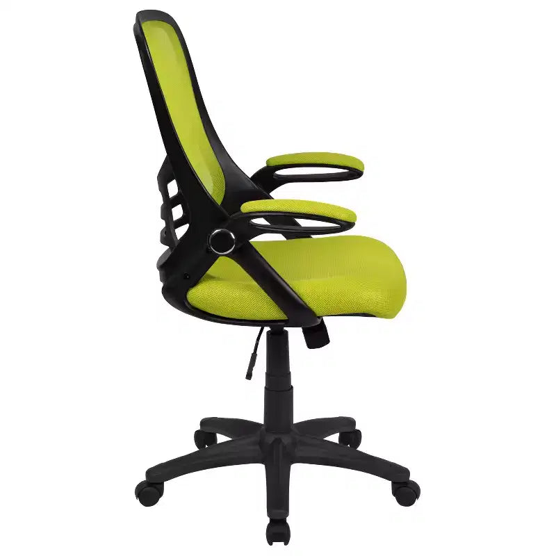 Sedia da ufficio ergonomica Emma and Oliver High Back Mesh con braccioli pieghevoli