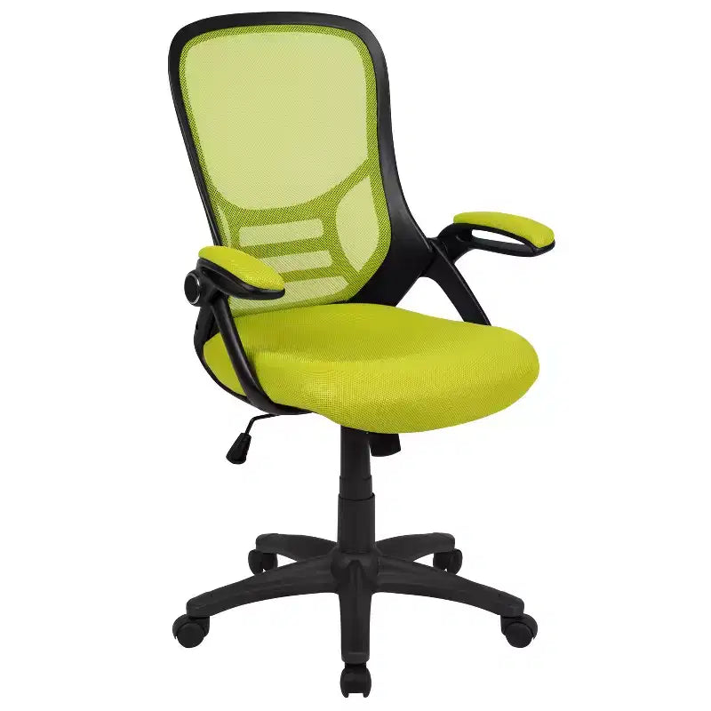 Sedia da ufficio ergonomica Emma and Oliver High Back Mesh con braccioli pieghevoli