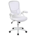 Sedia da ufficio ergonomica Emma and Oliver High Back Mesh con braccioli pieghevoli