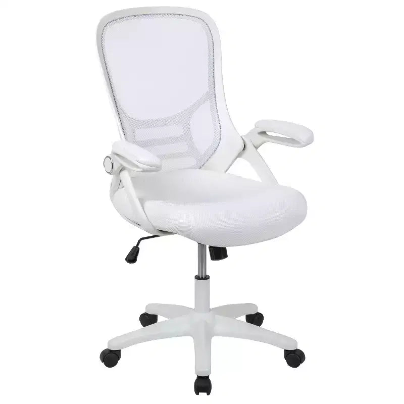 Sedia da ufficio ergonomica Emma and Oliver High Back Mesh con braccioli pieghevoli