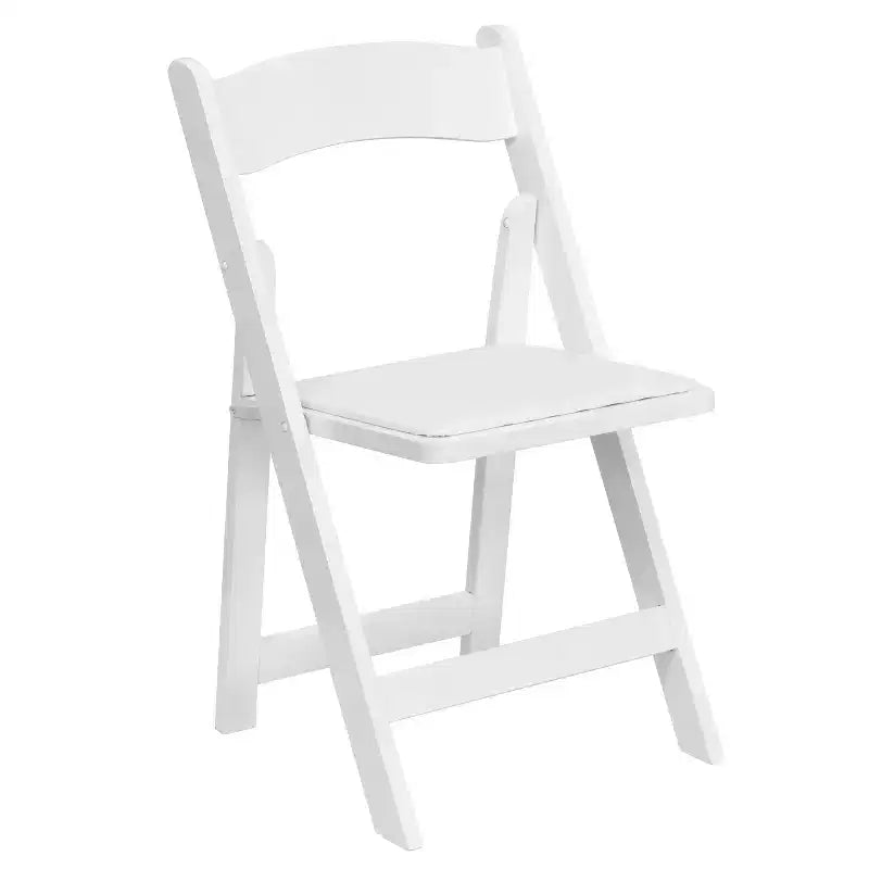 Sedia pieghevole in legno con seduta imbottita in vinile Emma and Oliver 2 Pack per eventi di matrimoni e feste